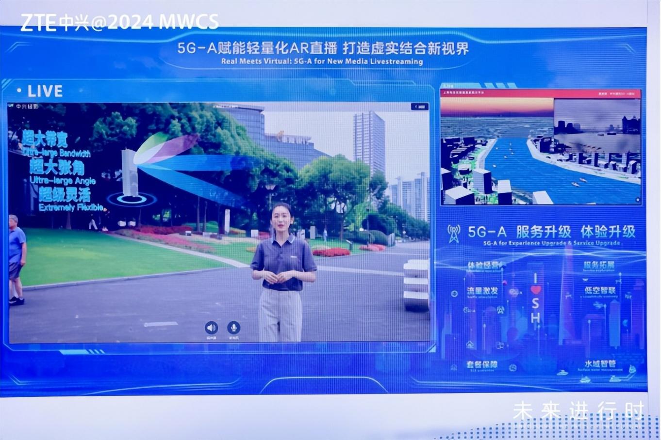 中興通訊亮相2024MWC,聯合上海電信開啟5G-A通感一體AR直播首秀