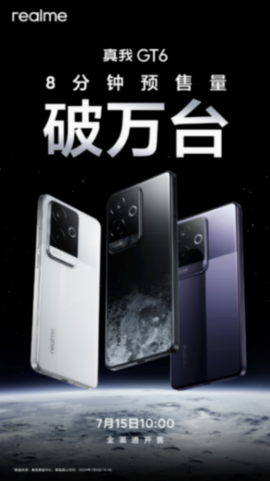 滿屏真香!真我GT6正式發布,2799元起8分鐘預售量破萬
