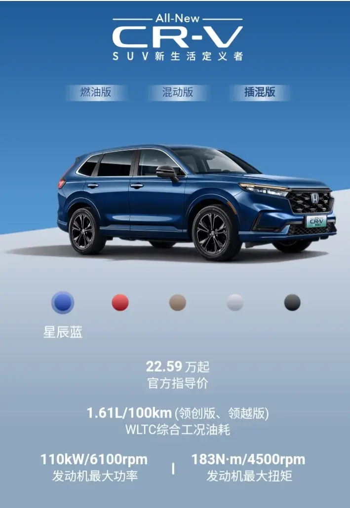 東風(fēng)本田CR-V,一車(chē)三動(dòng)力,300萬(wàn)中國(guó)家庭的高價(jià)值之選