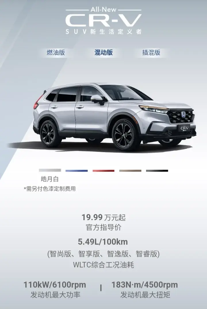 東風(fēng)本田CR-V,一車(chē)三動(dòng)力,300萬(wàn)中國(guó)家庭的高價(jià)值之選