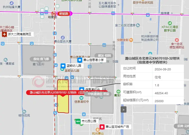 剛剛,新房限價漲至41300元/㎡的市北宅地被綠城拿下
