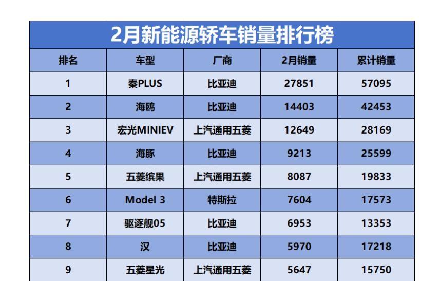 太慘了!新能源汽車銷量排行公布:理想跌至第6、極氪第13名