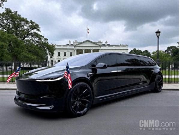 特斯拉總統豪華轎車渲染圖曝光!林肯加長版都得低頭