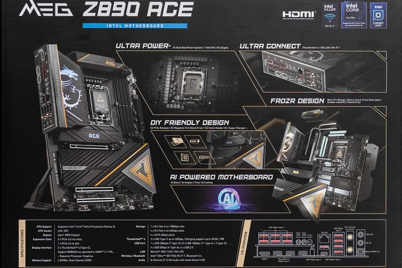 微星新一代MSI MEG Z890 ACE 戰(zhàn)神主板開箱分享
