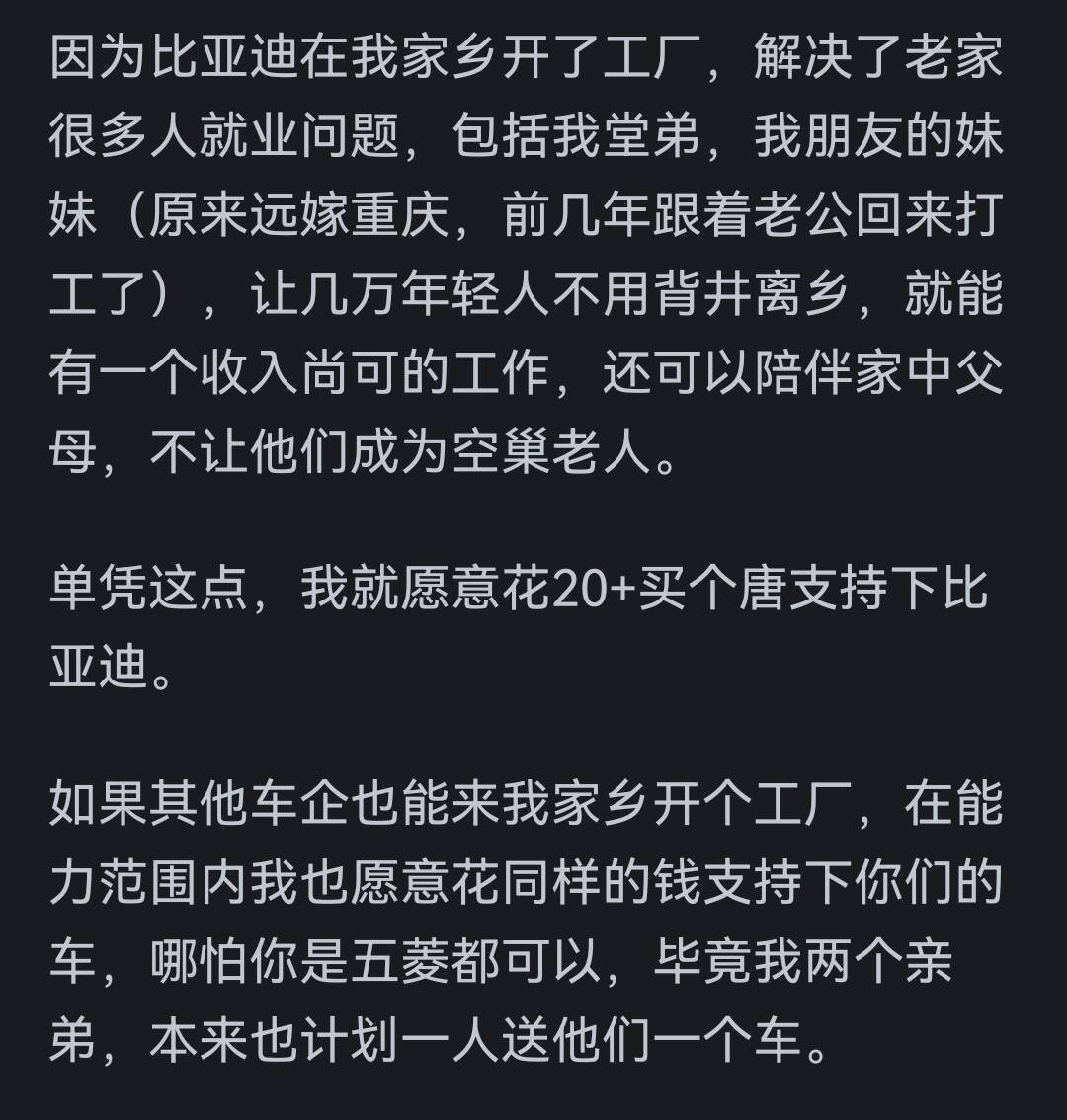 為什么會有人花20到30萬買比亞迪?網友的回答一針見血!