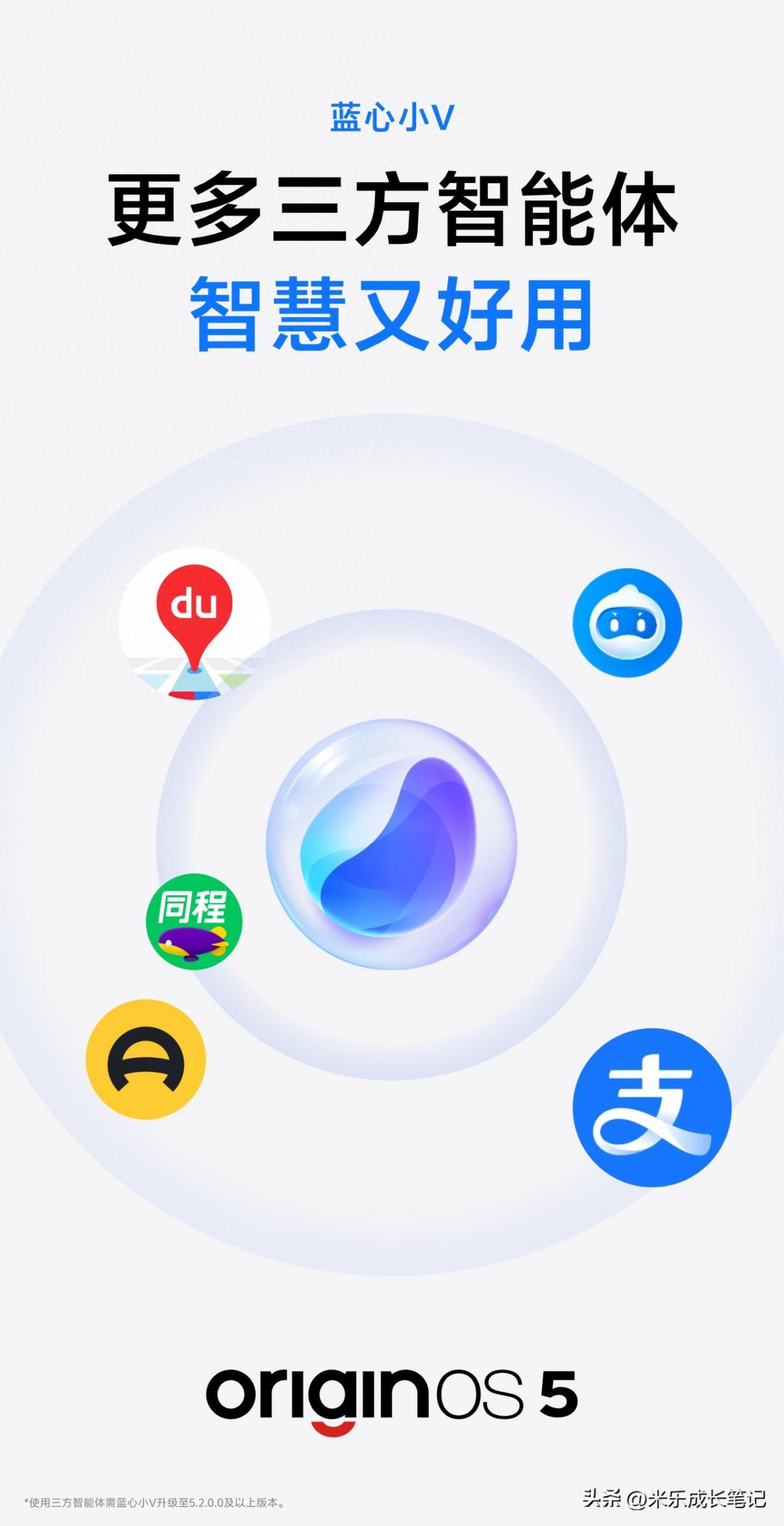 vivo OriginOS 5 藍心小V 更多三方智能體智慧又好用