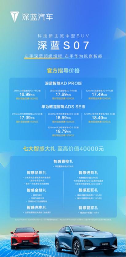 深藍S07對比比亞迪宋PLUS DM-i:全面解析智能駕駛差異